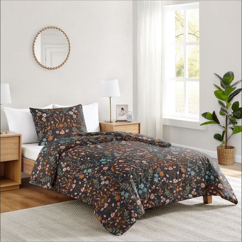 Sweet Jojo Designs -  Girl Twin Comforter Bedding Set Black